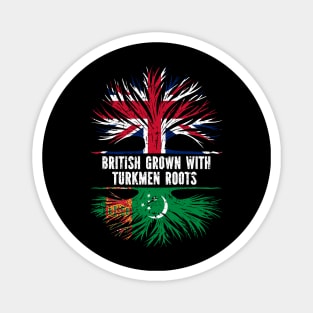 British Grown with Turkmen Roots UK Flag England Britain Union Jack Magnet